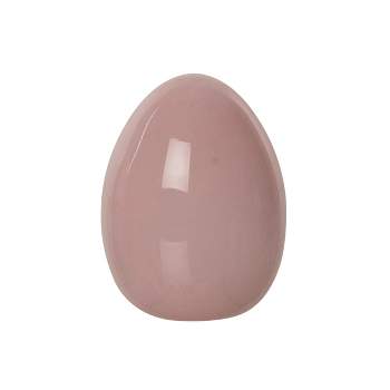 Transpac Glass 5.5" Pink Easter Iridescent Egg Decor