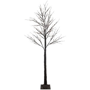 Northlight 6' LED Lighted Brown Christmas Twig Tree - Warm White Lights - 1 of 4
