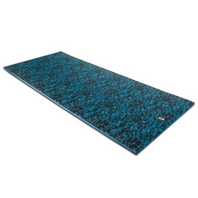 Floatation iQ Floating Oasis 15 x 6 Ft Foam Island Water Lake Pad Mat, Blue