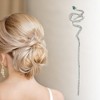 Unique Bargains Women's Snake-shaped Hair Chopstick Silver Tone 1 Pc - 2 of 4