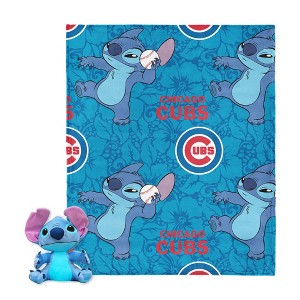 MLB Strike Stitch Hugger Pillow & Silk Touch Throw Blanket Set 40x50 Inches - 1 of 4