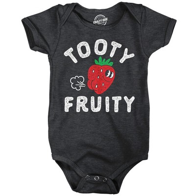 Tooty Fruity Baby Bodysuit Funny Sarcastic toot Graphic Novelty Jumper For Infants - Crazy Dog Baby Bodysuit