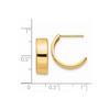 Black Bow Jewelry 5.5mm x 16mm Polished 14k Yellow Gold J-Hoop Earrings - 4 of 4