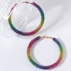 SOHI Women's Gold Metallic Ombre Hoop Earrings - 2 of 3