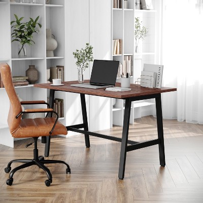 Flash Furniture Redmond Commercial 48x30 Conference Table with 1" Thick Double Sided Laminate Table Top with PVC Edging and Heavy Duty A-Frame Steel Base