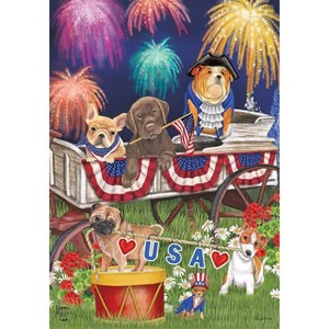 Briarwood Lane Garden Flag 12x18 For Outdoor Patriotic Pups Fourth of July Garden Flag Flags For Outside - 1 of 4