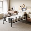 KTMBDW Twin Metal Pull-Out Bunk Bed with Guardrail and Built-In Ladder, Space-Saving Convertible Frame, Easy Assembly, No Box Spring Needed, Black - 4 of 4