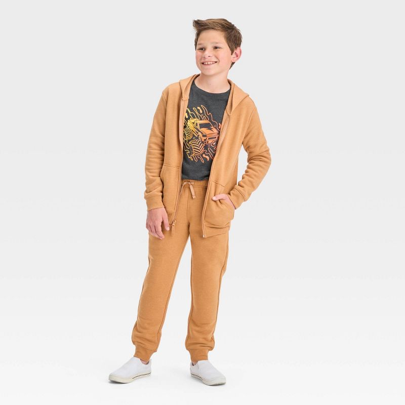 Boys' Fleece Zip-Up Sweatshirt - Cat & Jack™, 3 of 4