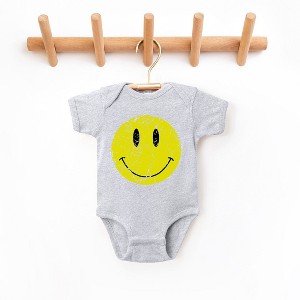 The Juniper Shop Distressed Smiley Face Baby Bodysuit - 1 of 2