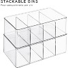 Sorbus Storage Bins with Dividers - Store Tea Bags, Seasonings, Drink Packets, Oatmeal - Storage & Display Containers for Kitchen & Pantry - 3 of 4