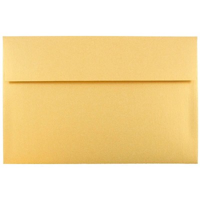 JAM Paper A10 Metallic Invitation Envelopes 6 x 9.5 Stardream Gold V018299