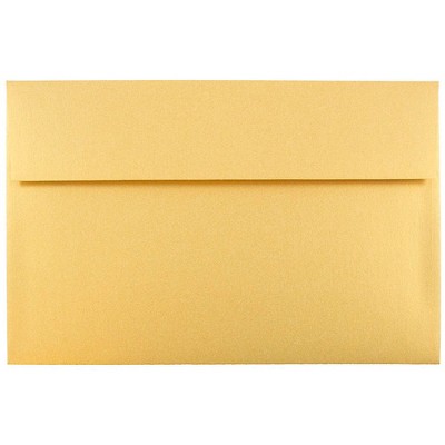 JAM Paper A10 Metallic Invitation Envelopes 6 x 9.5 Stardream Gold V018299I