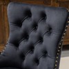 CAVINAS Velvet Upholstered Tufted Button Office Chair, Adjustable Swivel Desk Chair with Golden Metal Base and Universal Wheels - 4 of 4