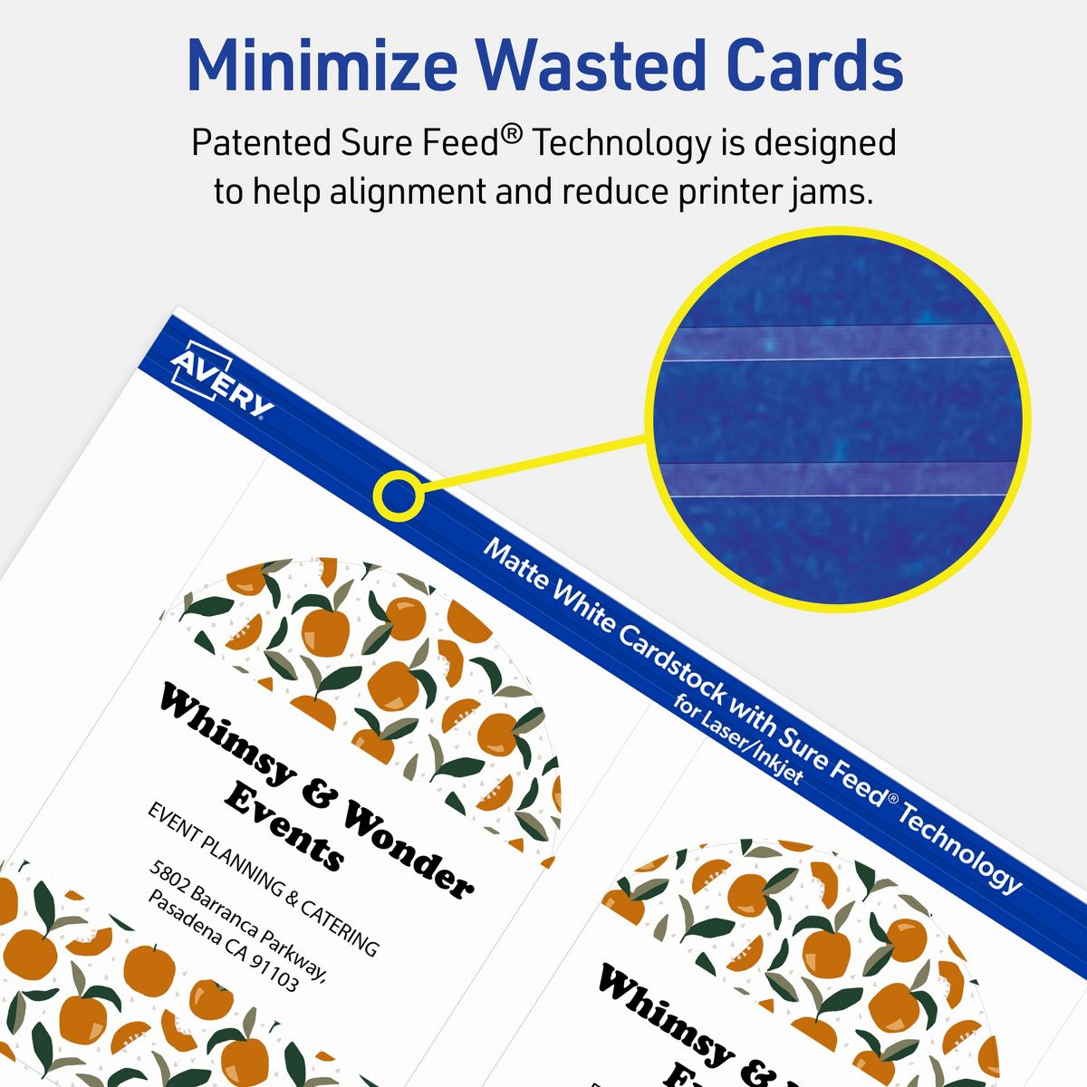 Avery Printable Arched Flat Cards, Sure Feed Technology, 4-3/4" x 3-1/2", Matte White Cardstock, Print-to-The-Edge, Laser/Inkjet Printable, 40 Total - thumbnail 7