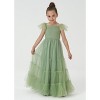 2Bunnies Girls' Vintage Boho Smocked Bodice Ruffle Dress - 3 of 4