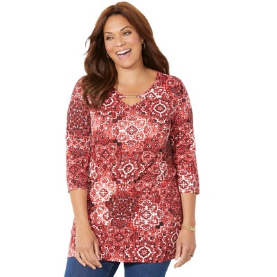 Catherines Women's Plus Size Seasonless Swing Tunic