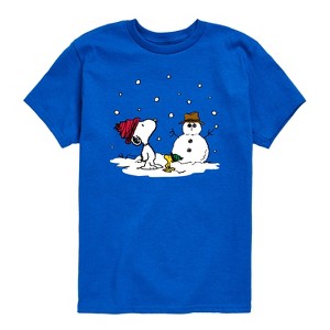 Boys' - Peanuts - Snoopy Woodstock Snowman - 1 of 4