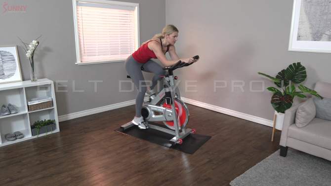 Sunny Health &#38; Fitness Pro II Indoor Cycling Exercise Bike with Device Mount and Advanced Display, 2 of 14, play video