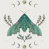 Junior's Design By Humans Luna and Moth By EpisodicDrawing T-Shirt - 2 of 3