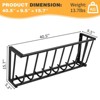 BENCMATE Pet Bowl Heavy Duty Wall Mounted Hay Feeder, Large Capacity Livestock Feeding Rack for Horses, Goats and Sheep, Black, 41.34"*13.78"*6.69" - 3 of 4