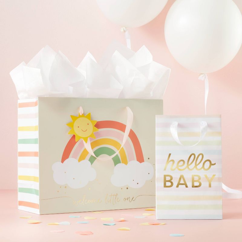 &#34;Welcome Home Little One&#34; Baby Medium Gift Bag - Spritz&#8482;, 2 of 4