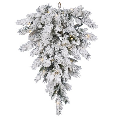 Vickerman Artificial Flocked Snow Ridge Teardrop