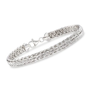 Ross-Simons Sterling Silver Medium Wheat Chain Bracelet - 1 of 4