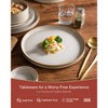 Itopfox Star Dinnerware Set for 4 12-Piece Ribbed Plates and Bowls Chip & Scratch Resistant Microwave & Dishwasher Safe Tableware in Cappuccino White - 4 of 4