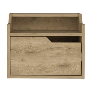 NicBex 13.3 inch Wide Floating Nightstand with 1 Drawer,Modern Side Table with Open Shelf,Bedside Table for Bedroom,Living Room - 1 of 4