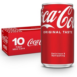Coca-Cola Soda - 10pk/7.5 fl oz Mini-Cans - 1 of 4