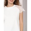 INSPIRE CHIC Women's Crew Neck Lace Short Sleeve 2026 Casual Knit Summer Blouses - 4 of 4