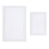 Luxury Reversible Bathroom Rugs Set, Washable Rug, Soft Cotton Extra Soft and Absorbent bath Rug, Non-Slip Bath Mat Set, 2 Pcs Set(S+L), White - 2 of 4