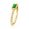 RS Pure by Ross-Simons 0.20 Carat Lab-Grown Emerald Ring in 18kt Gold Vermeil - 3 of 4