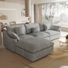 120"Cloud Couch Sectional for Living Room,Convertible L Shape Couch with Ottoman, Down Filled Modular Sectional Sofa Couch - 2 of 4
