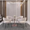 LeisureMod Bristol 27" Round Dining Table with Sintered Stone Top and Cherry Steel Pedestal Base for Modern Kitchen and Dining Room - 2 of 4