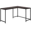 PAGED L Shaped Computer Desk, Simple Modern Office Desk with Wooden Desktop and Metal Base for Office, Study - 2 of 4
