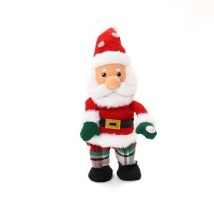 LuxenHome Animated Singing 16" Tall Santa Holiday Decoration, Battery Operated Multicolored - 1 of 4