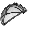 Sunnydaze Outdoor Heavy-Duty Steel Mesh Round Easy-Opening Camp Fire Pit Spark Screen Lid with Hinged Door -  Black - 3 of 4