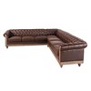 Large 104'' Retro Style PU Leather Corner Sectional Sofa with Tufted Backrest and Solid Birch Legs - 4 of 4