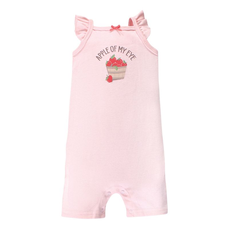 Hudson Baby Infant Girl Cotton Rompers, Girl Farm Animals, 6 of 7