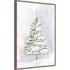 Amanti Art Lone fir in the snow by Rosana Laiz Blursbyai Canvas Wall Art Print Framed 23-in. W x 33-in. H. - 2 of 4