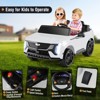 Costway 2 Seater Ride on Truck with Remote Control 3 Speeds LED Lights Horn Music Story Black/Pink/White - 4 of 4