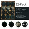 Aoibox Set of 12 Velvet Christmas Ornaments 3.15 inch Balls Hand Painted Accents in Eco Friendly Kraft Gift Box for Holiday Decor - 2 of 4