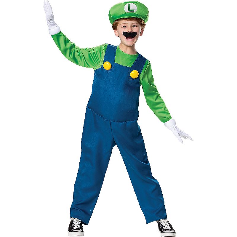 Disguise Boys' Deluxe Super Mario Bros. Luigi Costume, 1 of 3