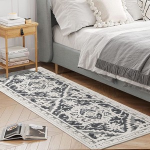 COZONY Medallion Floral Area Rug, Vintage Textured Non Slip Carpet for Living Room Bedroom Kitchen Office - 1 of 4