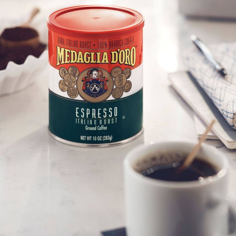 Medaglia D'Oro Espresso Dark Roast Italian Roast Ground Coffee - 10oz, 4 of 5