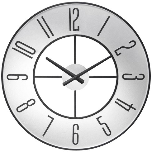 19 Plastic Mirrored Wall Clock Brass - Threshold™