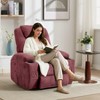 Electric Recliner with Massage & Heat, 135° Adjustable Corduroy Chair with Cup Holders, Side Pockets - 2 of 4