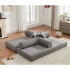 DIY Modular 4-in-1 Foldable Sofa Bed, Convertible Sleeper Sofa with Moveable Arms, Sofa Bed with Corduroy Cushion and Foam Filling-Baofuwish - 3 of 4
