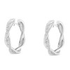 Haus of Brilliance Silver 3/4 Cttw Diamond Hoop Earring - 4 of 4